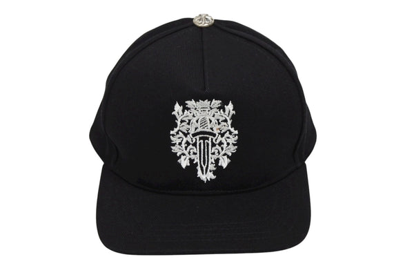 New and unused CHROME HEARTS Cap Vindagger Embroidery Cross Ball Silver 925 Black White Used 4b008896