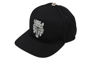New and unused CHROME HEARTS Cap Vindagger Embroidery Cross Ball Silver 925 Black White Used 4b008896