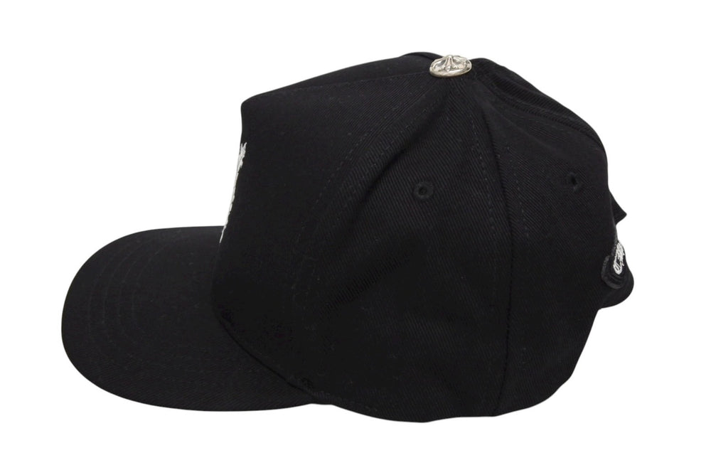 New and unused CHROME HEARTS Cap Vindagger Embroidery Cross Ball Silver 925 Black White Used 4b008896