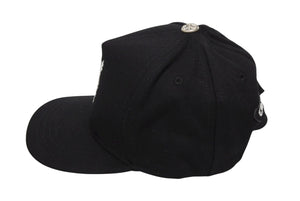 New and unused CHROME HEARTS Cap Vindagger Embroidery Cross Ball Silver 925 Black White Used 4b008896