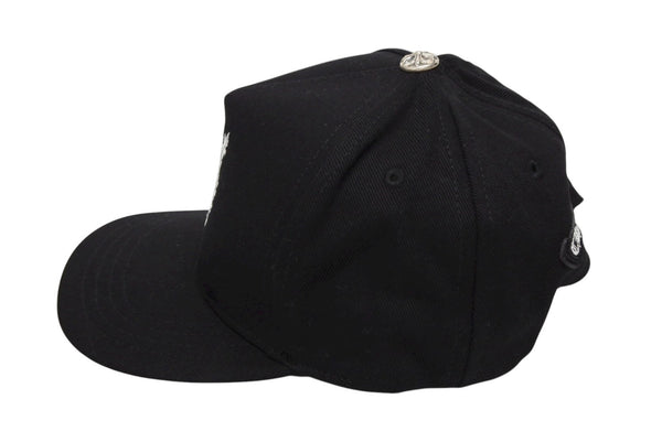 New and unused CHROME HEARTS Cap Vindagger Embroidery Cross Ball Silver 925 Black White Used 4b008896