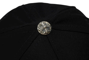 New and unused CHROME HEARTS Cap Vindagger Embroidery Cross Ball Silver 925 Black White Used 4b008896
