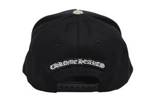 New and unused CHROME HEARTS Cap Vindagger Embroidery Cross Ball Silver 925 Black White Used 4b008896