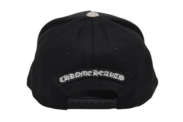 New and unused CHROME HEARTS Cap Vindagger Embroidery Cross Ball Silver 925 Black White Used 4b008896