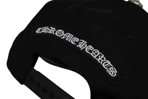 New and unused CHROME HEARTS Cap Vindagger Embroidery Cross Ball Silver 925 Black White Used 4b008896