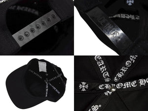 New and unused CHROME HEARTS Cap Vindagger Embroidery Cross Ball Silver 925 Black White Used 4b008896