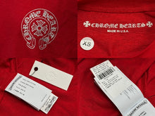 画像をギャラリービューアに読み込む, 新品未使用 CHROME HEARTS クロムハーツ ROLLER SKATES FTBL 長袖Tシャツ サイズXS ナンバリング ホースシュー レッド 中古 4b008897