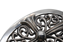 画像をギャラリービューアに読み込む, CHROME HEARTS クロムハーツ LARGE BUCKL OVAL CROSS1.5 1.5 ラージ クラシック オーバルクロス バックル 310.0g シルバー 美品 中古 4b008899