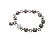 画像をギャラリービューアに読み込む, CHROME HEARTS クロムハーツ クロスボール ブレスレット 重量約64.8g 10LINK 全長約25.5cm 1991/.925刻印 シルバー925 美品 中古 4b008902