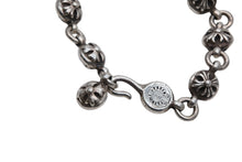 画像をギャラリービューアに読み込む, CHROME HEARTS クロムハーツ クロスボール ブレスレット 重量約64.8g 10LINK 全長約25.5cm 1991/.925刻印 シルバー925 美品 中古 4b008902