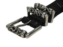 画像をギャラリービューアに読み込む, CHROME HEARTS クロムハーツ BLT ROLLER 3PC 1.5inch ローラーベルト 1.5インチ サイズ32 ブラック レザー シルバー925 良品 中古 4b008903
