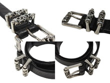 画像をギャラリービューアに読み込む, CHROME HEARTS クロムハーツ BLT ROLLER 3PC 1.5inch ローラーベルト 1.5インチ サイズ32 ブラック レザー シルバー925 良品 中古 4b008903