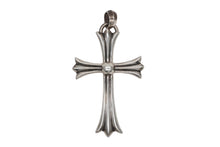 画像をギャラリービューアに読み込む, CHROME HEARTS クロムハーツ ラージクロス ベイル ネックレス 重量約40.0g STERLING刻印 スターリングシルバー 美品 中古 4b008909