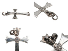画像をギャラリービューアに読み込む, CHROME HEARTS クロムハーツ ラージクロス ベイル ネックレス 重量約40.0g STERLING刻印 スターリングシルバー 美品 中古 4b008909