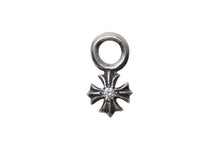 Load image into Gallery viewer, 新品未使用 CHROME HEARTS クロムハーツ CH クロス チャーム DIA ダイヤ 純正 ペンダント チャーム 重量約1.1g CHプラス シルバー925 中古 4b010327