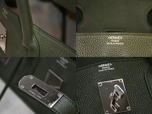 Load image into Gallery viewer, HERMES エルメス Haut a Courroies オータクロア40 ハンドバッグ トゴ トワルアッシュ シルバー金具 U刻印 2022年製 美品 中古 4b012857