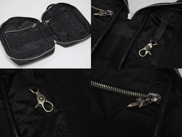 極美品 CHROME HEARTS クロムハーツ エブリデイ キャリー ハンドバッグ CHプラス レザー シルバー925 中古 4b008912
