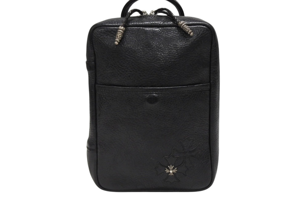 極美品 CHROME HEARTS クロムハーツ エブリデイ キャリー ハンドバッグ CHプラス レザー シルバー925 中古 4b008912