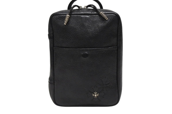 極美品 CHROME HEARTS クロムハーツ エブリデイ キャリー ハンドバッグ CHプラス レザー シルバー925 中古 4b008912