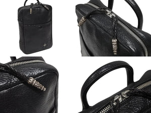 極美品 CHROME HEARTS クロムハーツ エブリデイ キャリー ハンドバッグ CHプラス レザー シルバー925 中古 4b008912