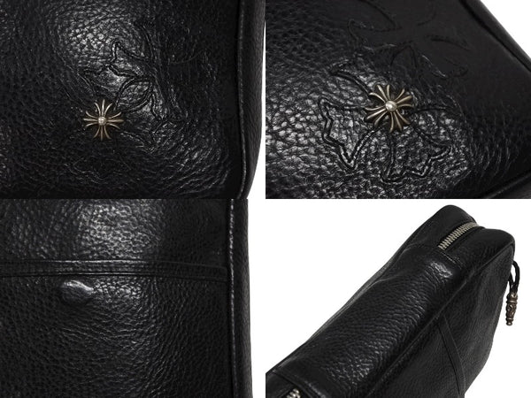 極美品 CHROME HEARTS クロムハーツ エブリデイ キャリー ハンドバッグ CHプラス レザー シルバー925 中古 4b008912
