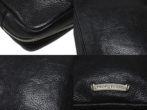 極美品 CHROME HEARTS クロムハーツ エブリデイ キャリー ハンドバッグ CHプラス レザー シルバー925 中古 4b008912