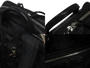極美品 CHROME HEARTS クロムハーツ エブリデイ キャリー ハンドバッグ CHプラス レザー シルバー925 中古 4b008912