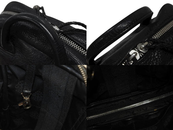 極美品 CHROME HEARTS クロムハーツ エブリデイ キャリー ハンドバッグ CHプラス レザー シルバー925 中古 4b008912