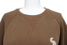 画像をギャラリービューアに読み込む, CHROME HEARTS クロムハーツ Y NOT SLO RIDE クルーネックスウェットシャツ サイズM ラグラン ブラウン CHロゴ刺繍 美品 中古 4b008917