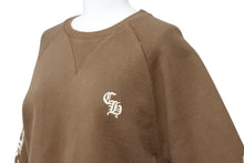 画像をギャラリービューアに読み込む, CHROME HEARTS クロムハーツ Y NOT SLO RIDE クルーネックスウェットシャツ サイズM ラグラン ブラウン CHロゴ刺繍 美品 中古 4b008917