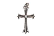 画像をギャラリービューアに読み込む, 極美品 CHROME HEARTS クロムハーツ ラージCHクロス Wベイル ペンダントトップ チャーム 重量約45.3g STERLING刻印 中古 4b008921