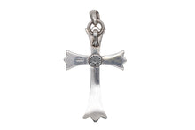 画像をギャラリービューアに読み込む, 極美品 CHROME HEARTS クロムハーツ ラージCHクロス Wベイル ペンダントトップ チャーム 重量約45.3g STERLING刻印 中古 4b008921
