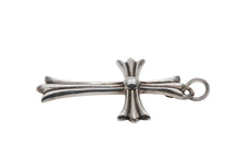 画像をギャラリービューアに読み込む, 極美品 CHROME HEARTS クロムハーツ ラージCHクロス Wベイル ペンダントトップ チャーム 重量約45.3g STERLING刻印 中古 4b008921