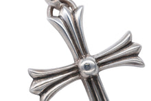 画像をギャラリービューアに読み込む, 極美品 CHROME HEARTS クロムハーツ ラージCHクロス Wベイル ペンダントトップ チャーム 重量約45.3g STERLING刻印 中古 4b008921