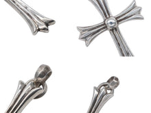 画像をギャラリービューアに読み込む, 極美品 CHROME HEARTS クロムハーツ ラージCHクロス Wベイル ペンダントトップ チャーム 重量約44.5g STERLING刻印 中古 4b008922