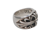 画像をギャラリービューアに読み込む, CHROME HEARTS クロムハーツ FLRL CRS フローラルクロス リング 指輪 重量約15.0g サイズ4号 1992/sterling刻印 美品 中古 4b008924