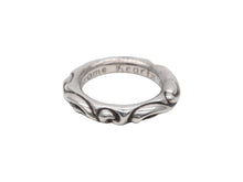 画像をギャラリービューアに読み込む, 極美品 CHROME HEARTS クロムハーツ スクロールバンドリング 重量約10.6g サイズ18.5号 1994/.925刻印 シルバー925 中古 4b008935