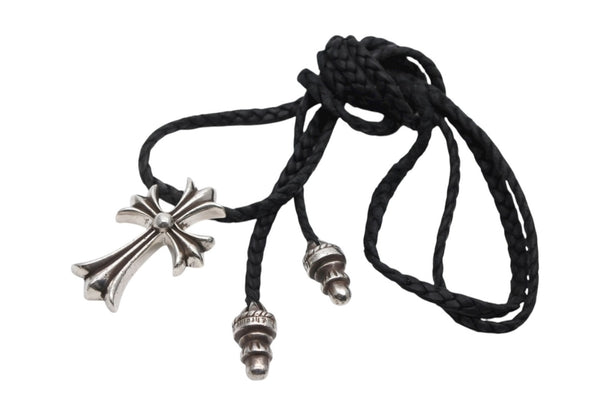 CHROME HEARTS クロムハーツ CH CRS SML CL W/LACESTPPRV1 スモールCHクロス ボロチップブレイド ネックレス 重量約40.4g 美品 中古 4b008945