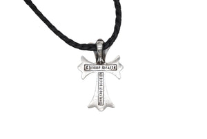 CHROME HEARTS クロムハーツ CH CRS SML CL W/LACESTPPRV1 スモールCHクロス ボロチップブレイド ネックレス 重量約40.4g 美品 中古 4b008945