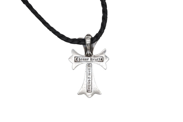 CHROME HEARTS クロムハーツ CH CRS SML CL W/LACESTPPRV1 スモールCHクロス ボロチップブレイド ネックレス 重量約40.4g 美品 中古 4b008945