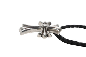 CHROME HEARTS クロムハーツ CH CRS SML CL W/LACESTPPRV1 スモールCHクロス ボロチップブレイド ネックレス 重量約40.4g 美品 中古 4b008945