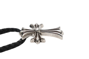CHROME HEARTS クロムハーツ CH CRS SML CL W/LACESTPPRV1 スモールCHクロス ボロチップブレイド ネックレス 重量約40.4g 美品 中古 4b008945