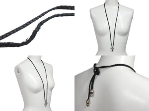 CHROME HEARTS クロムハーツ CH CRS SML CL W/LACESTPPRV1 スモールCHクロス ボロチップブレイド ネックレス 重量約40.4g 美品 中古 4b008945