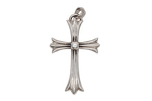 画像をギャラリービューアに読み込む, CHROME HEARTS クロムハーツ ラージCHクロス Wベイル ペンダントトップ チャーム 重量約43.1g STERLING刻印 美品 中古 4b008940