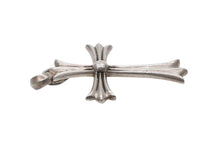 画像をギャラリービューアに読み込む, CHROME HEARTS クロムハーツ ラージCHクロス Wベイル ペンダントトップ チャーム 重量約43.1g STERLING刻印 美品 中古 4b008940