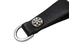 画像をギャラリービューアに読み込む, CHROME HEARTS クロムハーツ BELT LOOP D RING 6Pスター ベルトループ Dキーリング 重量約20.9g レザー シルバー925 美品 中古 4b008944