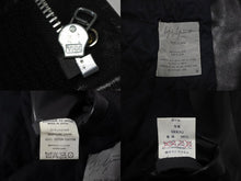 画像をギャラリービューアに読み込む, YOHJI YAMAMOTO POUR HOMME ヨウジヤマモトプールオム 1991AW 6,1 THE MEN Go Yohji Go! プリントレザーブルゾン ジャケット ブラック サイズM 美品 中古 4b008950