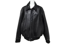 画像をギャラリービューアに読み込む, YOHJI YAMAMOTO POUR HOMME ヨウジヤマモトプールオム 1991AW 6,1 THE MEN Go Yohji Go! プリントレザーブルゾン ジャケット ブラック サイズM 美品 中古 4b008950