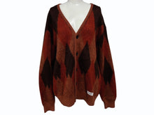 画像をギャラリービューアに読み込む, 極美品 WACKO MARIA ワコマリア ダイアモンド柄 カーディガン ナイロン ウール モヘア サイズ M 中古 4b008951