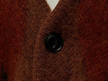 画像をギャラリービューアに読み込む, 極美品 WACKO MARIA ワコマリア ダイアモンド柄 カーディガン ナイロン ウール モヘア サイズ M 中古 4b008951